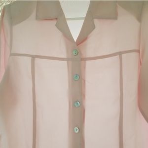 Blush Matte Silk Blouse